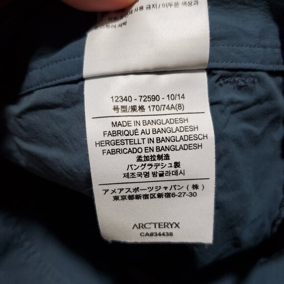 ARC'TERYX Parapet Hiking Capris Pants TerraTex Nylon Gorpcore Blue Women 8 x 19" - Picture 12 of 16